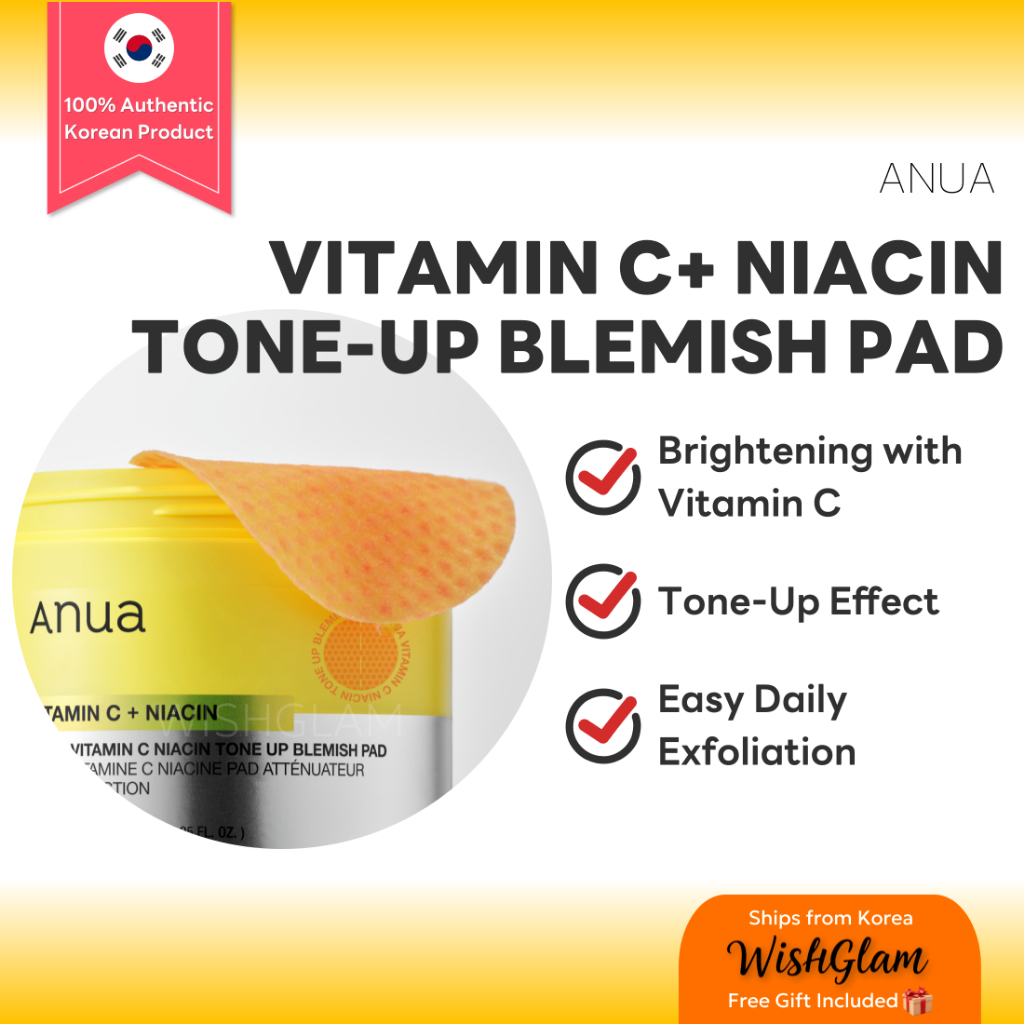 Anua Vitamin C+Niacin Tone Up Blemish Pad 60 Pads(185ml)