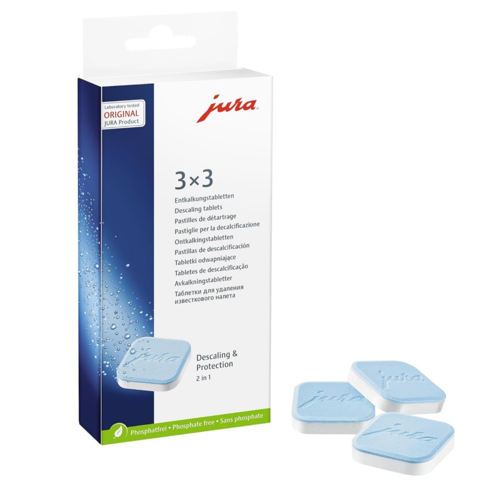 JURA Espresso Coffee Machine Descale Tablets 2-phase Decalcifying 9 ...