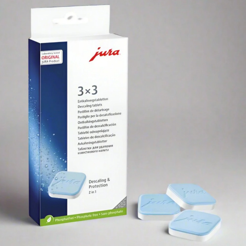 JURA Espresso Coffee Machine Cleaner Descale Tablets 2phase 9tablet