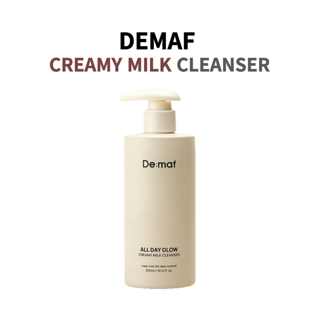 DEMAF All Day Glow Creamy Milk Cleanser 300ml | Gentle Hydration Skin ...