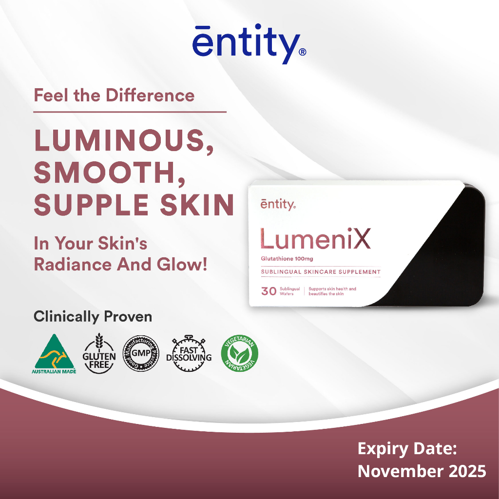 Entity Health LumeniX 100mg Skin Brightening Glutathione Supplement ...