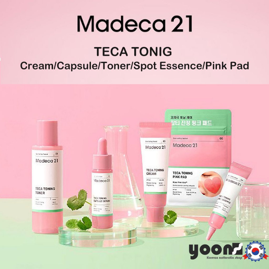 (New) [Madeca21] TECA TONIG Cream/Capsule/Toner/Spot Essence/Pink Pad ...