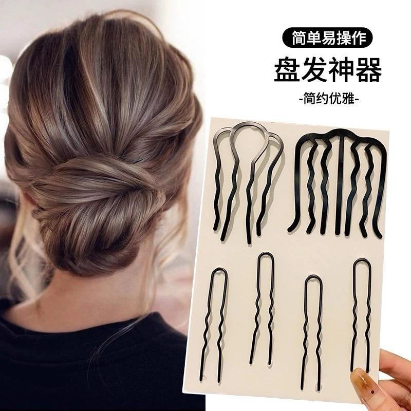 Hair Bun Tool Curl Hair Alat Ikat Rambut U Shape Pin Hair Accessories ...