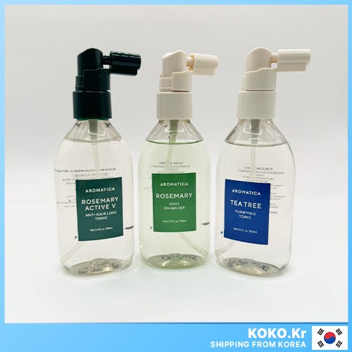 AROMATICA Hair Tonic 3 Types ( Rosemary / Tea Tree / Active V ) with ...