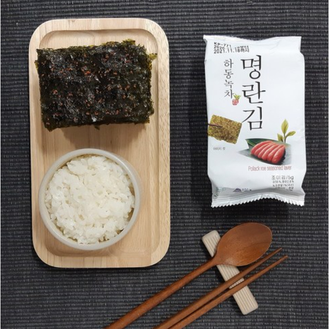 IU's Favorite Gim! Korea Hadong Green Tea Pollock Roe Seaweed 6g * 16ea ...