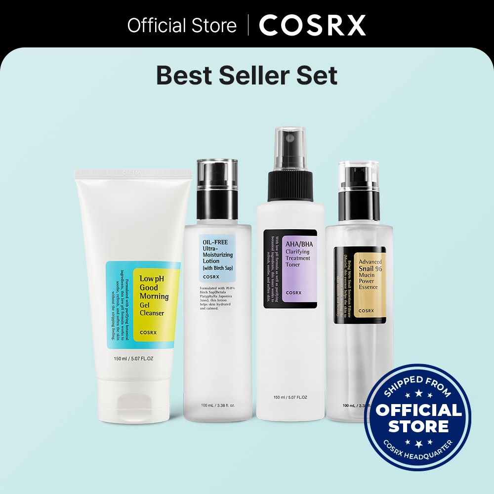 COSRX Set - Good Morning Cleanser (150ml) + Toner (150ml) + Snail 96 ...