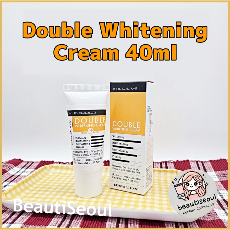 Derma Factory Double Whitening Cream 40ml｜Dual Texture Cream｜2-in-1 ...