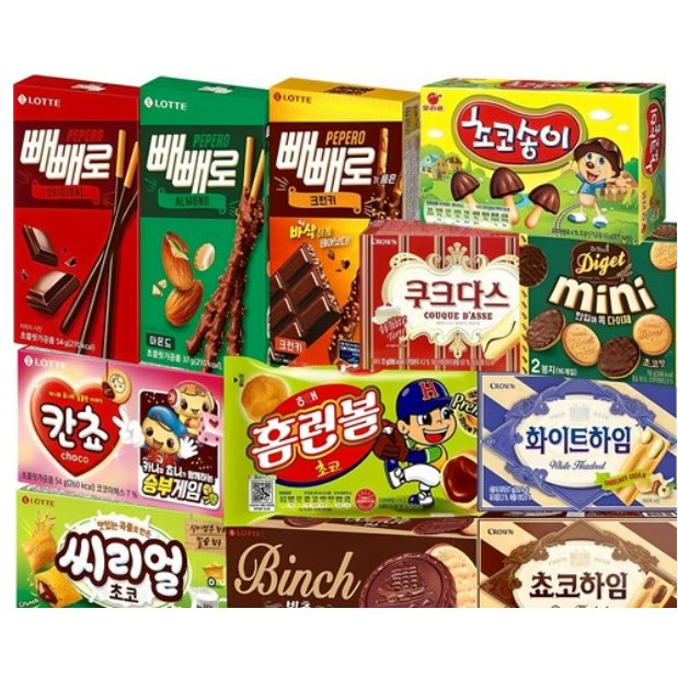 Kwakwaja 12-piece set_Pepero 3 types + Home Run Ball + Vintz + Digemini ...