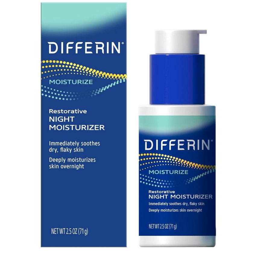 Differin Night Cream with Hyaluronic Acid, 2.5 oz Restorative Night ...
