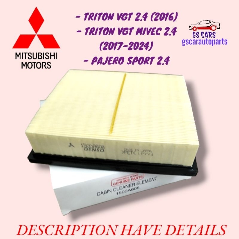 Mitsubishi Engine Air Filter Triton VGT 2.4 2016/Mivec kl3t 2017/Lexus ...