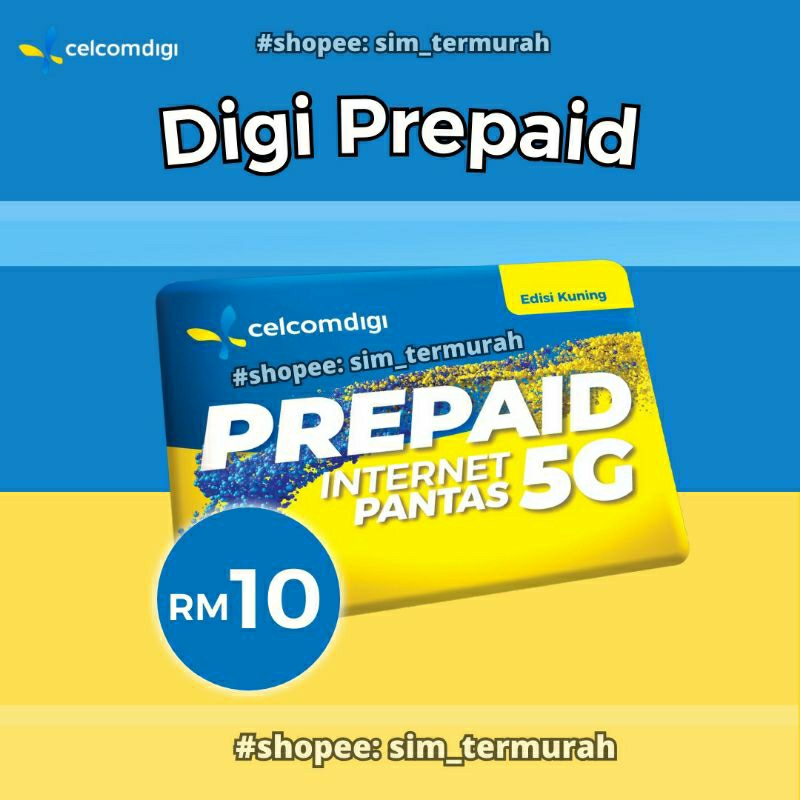 DIGI PREPAID EDISI KUNING HIGH SPEED (simkad sahaja) | Shopee Malaysia