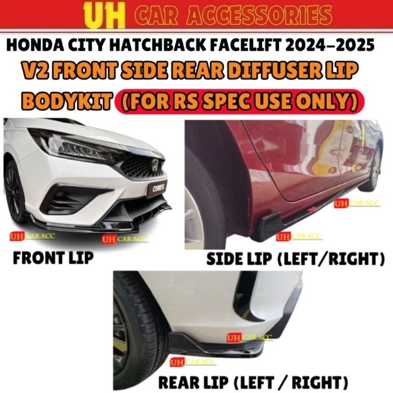 Honda City Hatchback Facelift V Front Side Rear Diffuser Lip Bodykit Rs Spec Shopee