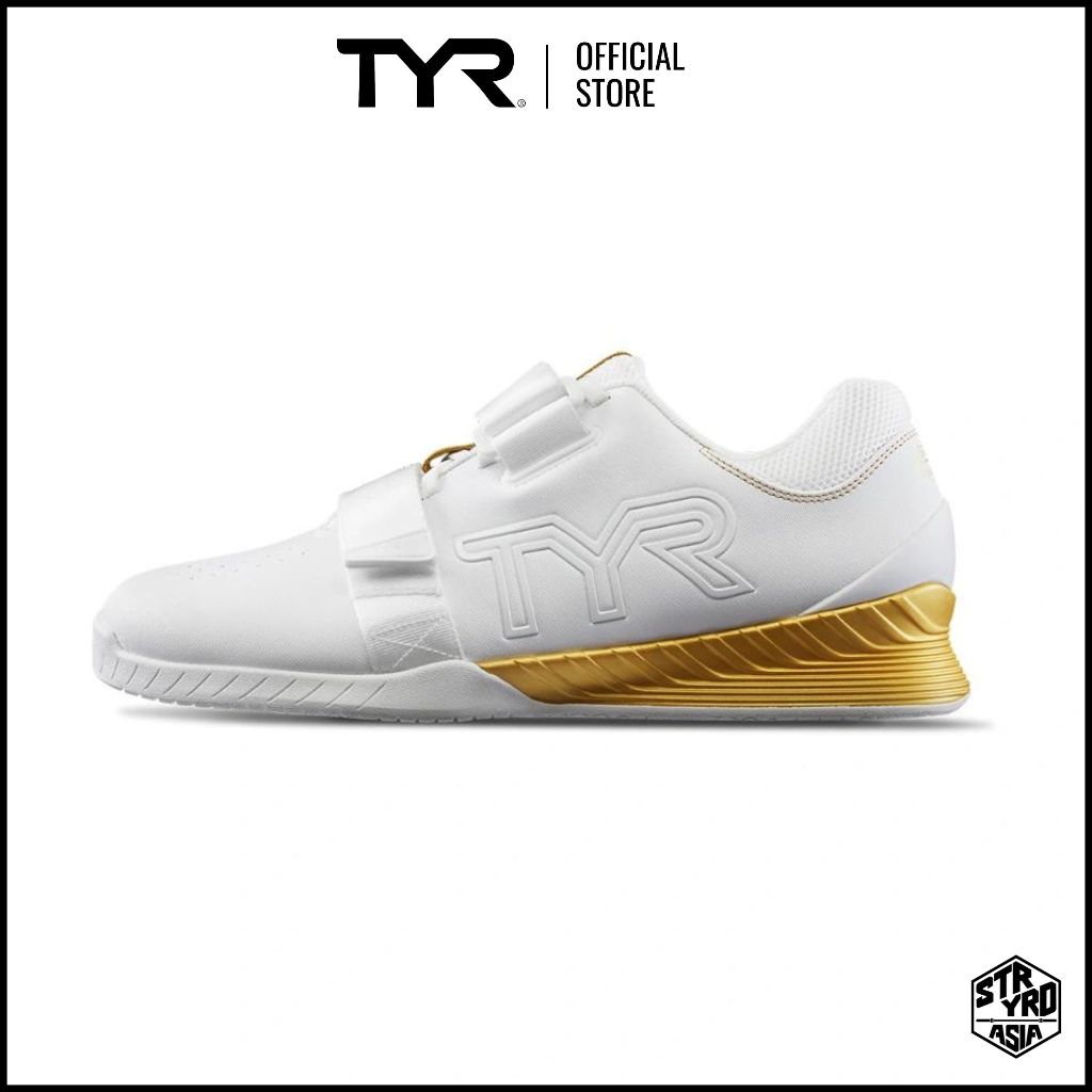 TYR Weightlifting Shoes L-1 Lifters - White Gold (Limited Edition Squat ...