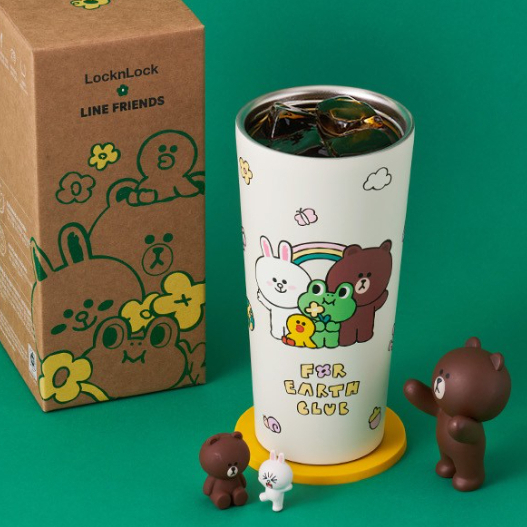 LocknLock Daily LINE FRIENDS Straw Tumbler, 550ml | Shopee Malaysia