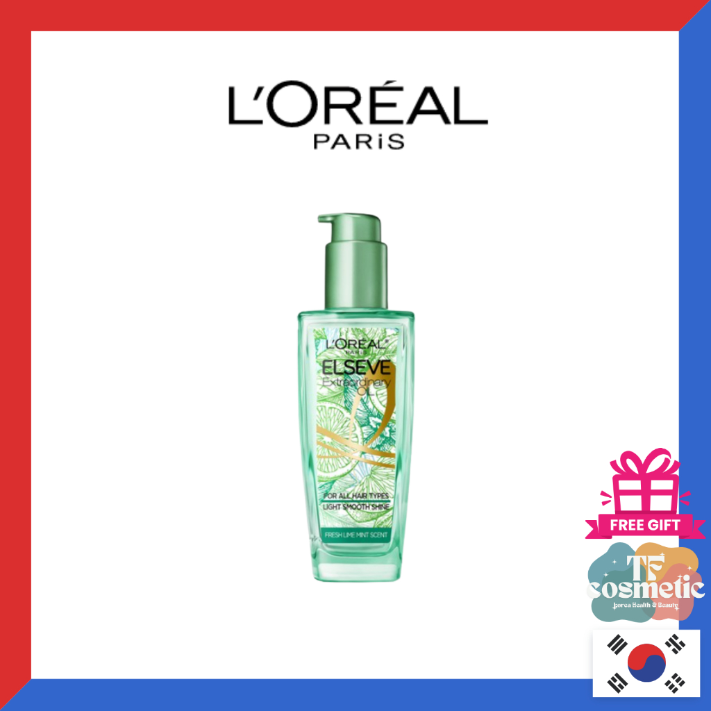 [L'Oreal Paris] ELSEVE Minyak Rambut Luar Biasa FRESH LIME MINT (100ml ...