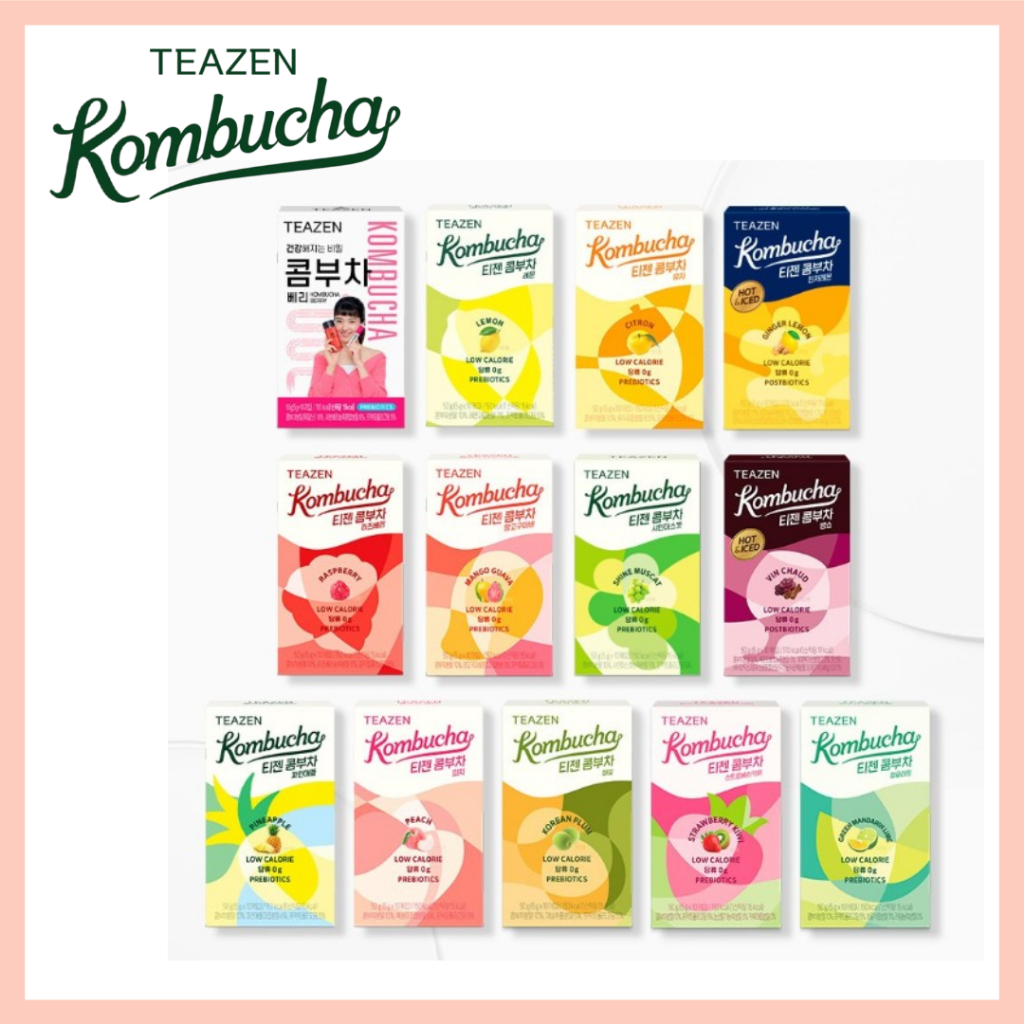 [TEAZEN] Kombucha 13 Flavors Collection 10T (Box) / Low-Calorie Healthy ...