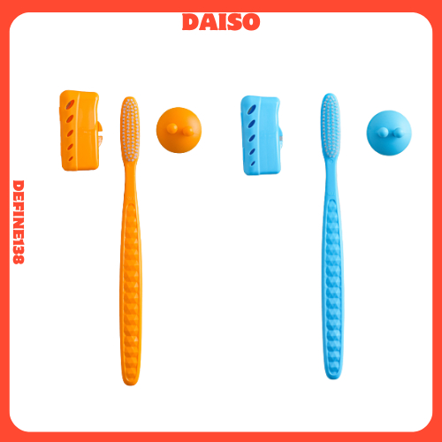 DAISO Wide-Head Toothbrush – Multi-Tooth Cleaning (Blue/Orange Random ...
