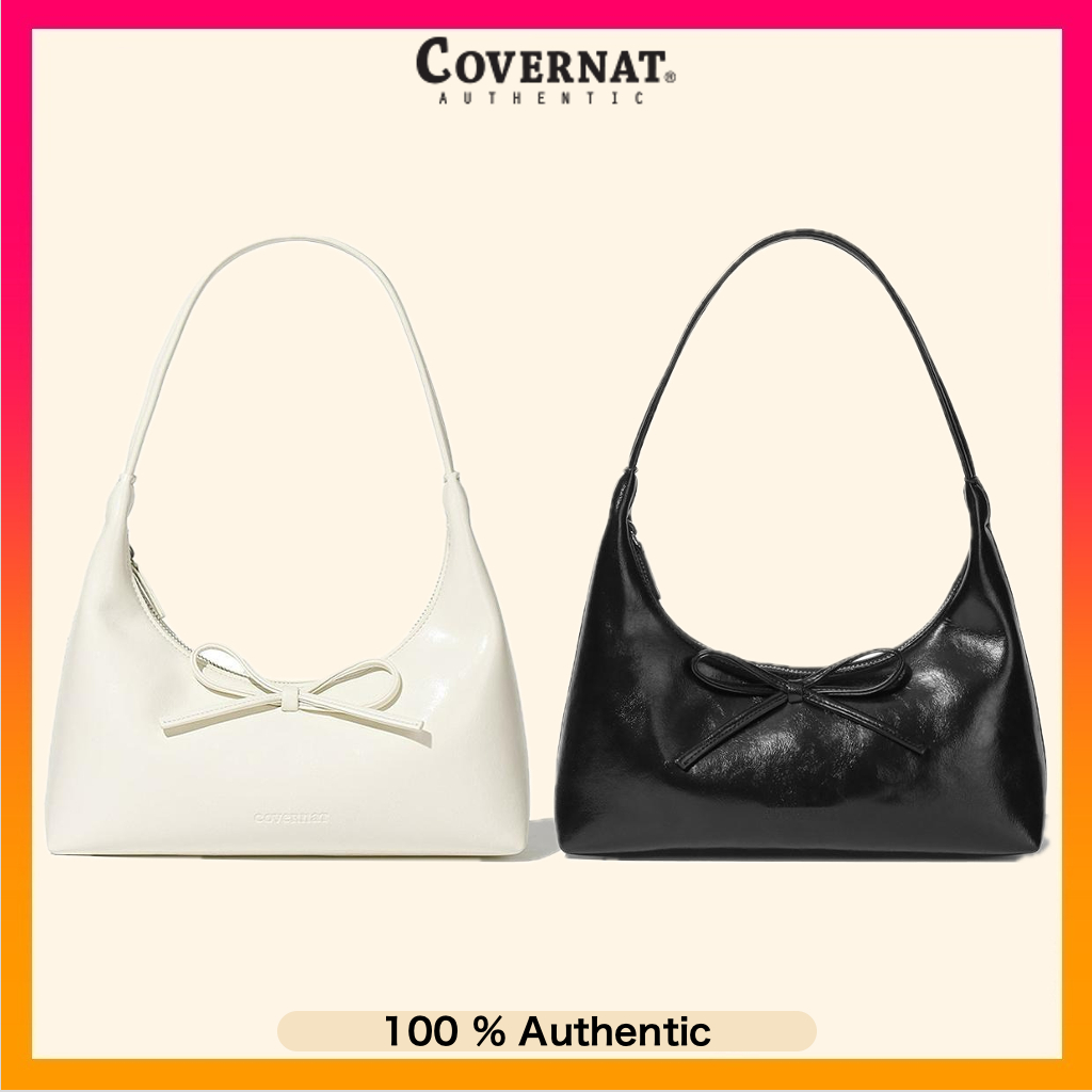 COVERNAT Clover Heart Ribbon Tote Bag 2 Colors (2025 NEW) Shopee