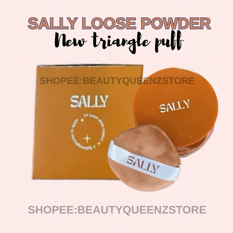 [TRIANGLE PUFF] SALLY LOOSE POWDER 24 HOURS SHINE CONTROL | Shopee Malaysia