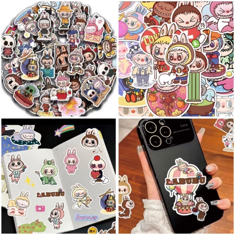 [T_Stylez] 10/20/30/50/Pieces of Labubu stickers, cute cartoons, two ...