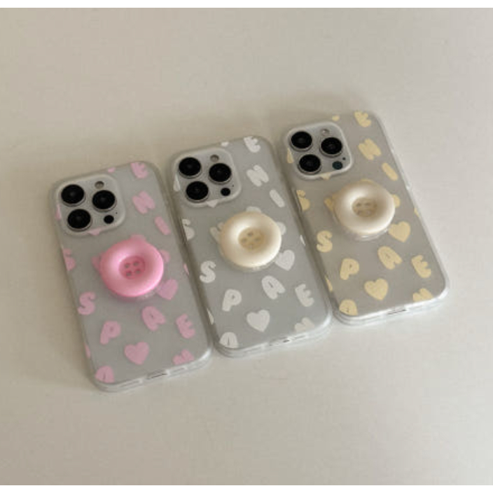 Mademoment - bubbly lettering case + button tok set compatible for ...