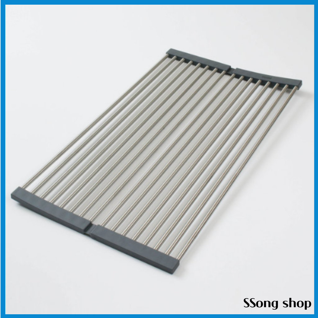 DAISO Korea Foldable Stainless Steel Dish Drying Rack | Shopee Malaysia