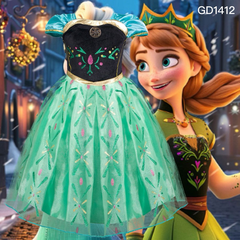 Frozen Anna Halloween Princess Cosplay Costume Dress | Shopee Malaysia