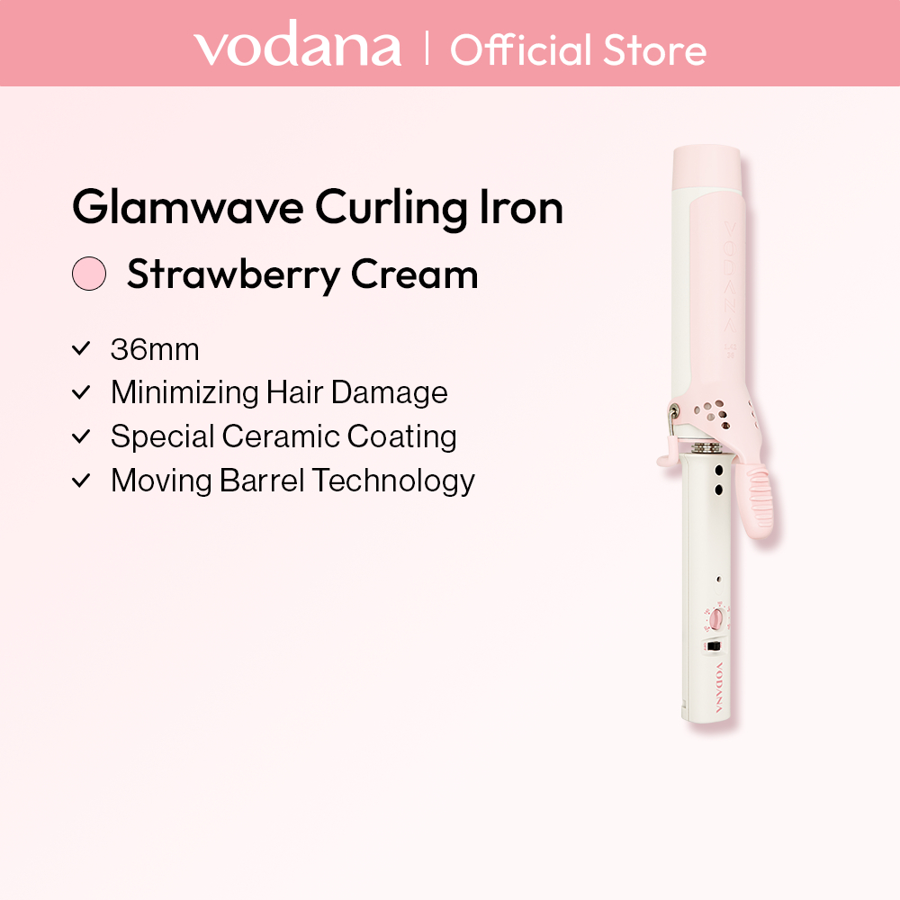 VODANA Glam Wave Curling Iron - Strawberry Pink (36mm) | Shopee