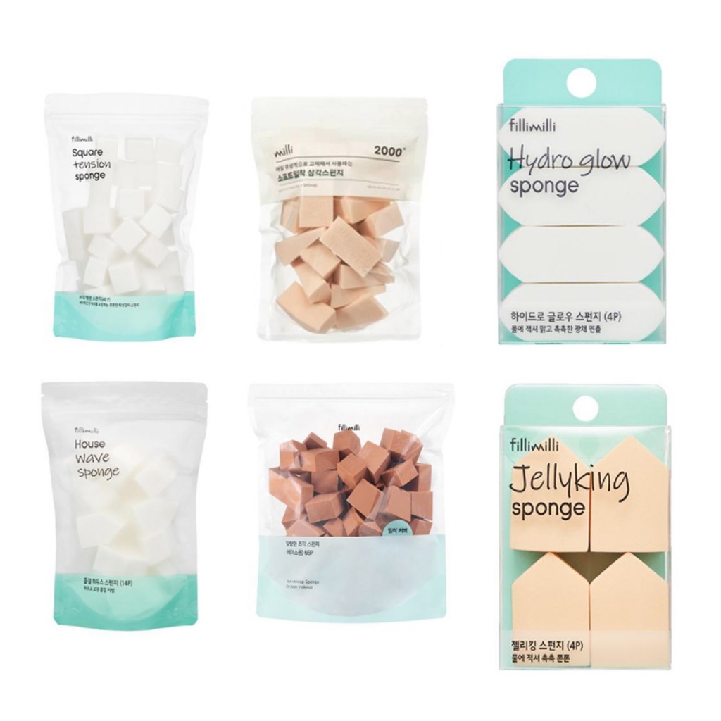 [FILLIMILLI] Make Up Sponge Collection (Soft / Square / Wave / Glow ...