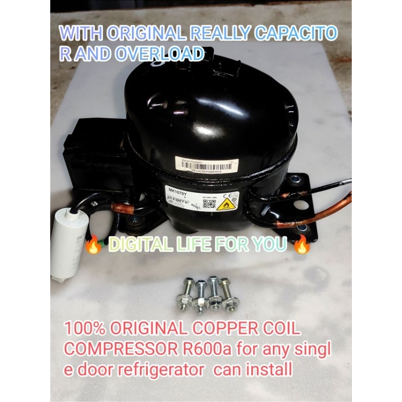🔥100% ORIGINAL COPPER COIL COMPRESSOR FOR ANY SINGLE DOOR REFRIGERATOR ...