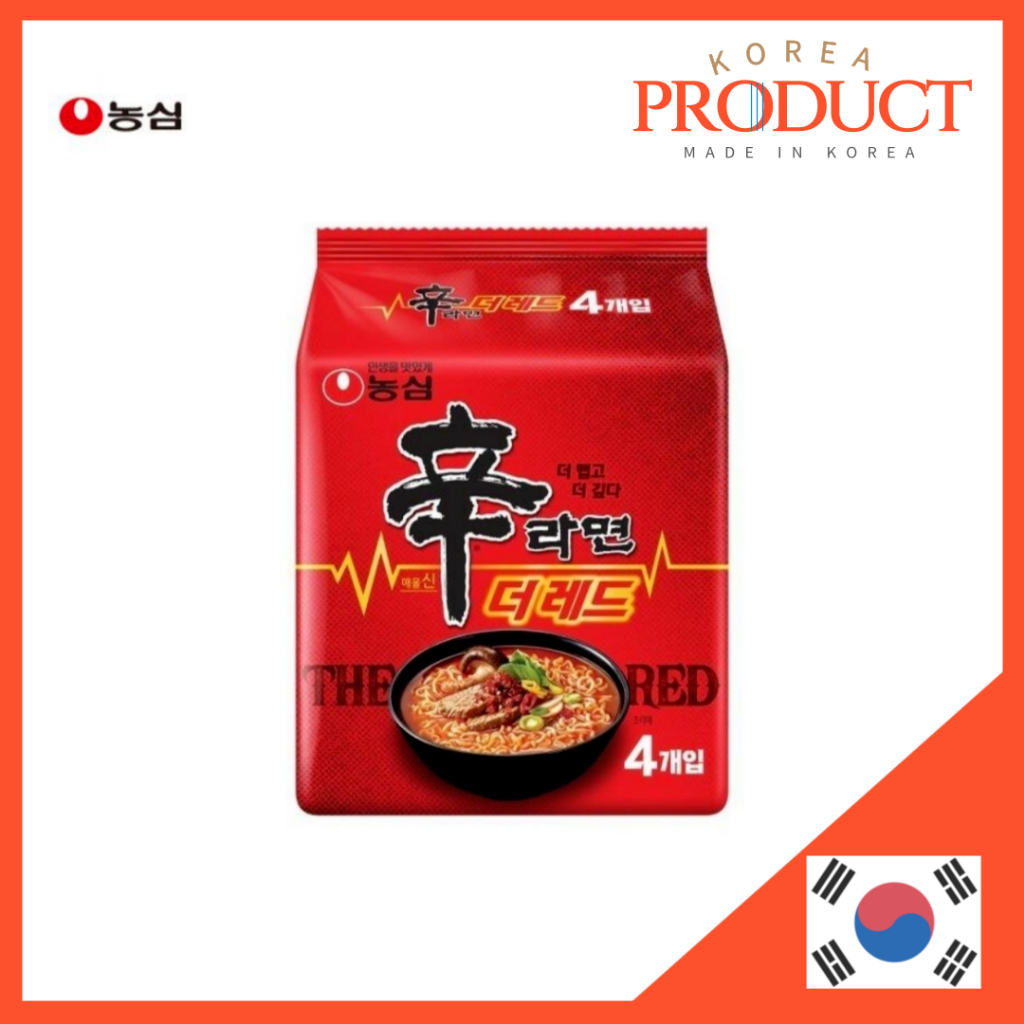 NONGSHIM Shin Ramyun The Red 125g 4pcs Korean Instant Noodle Ramyun ...