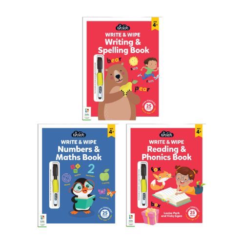 Junior Explorers Write and Wipe Book: Spelling and Writing/Number and ...