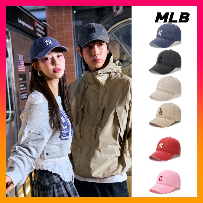 MLB Basic Washing Unstructured Unisex Ball Cap (2025New) | Shopee Malaysia