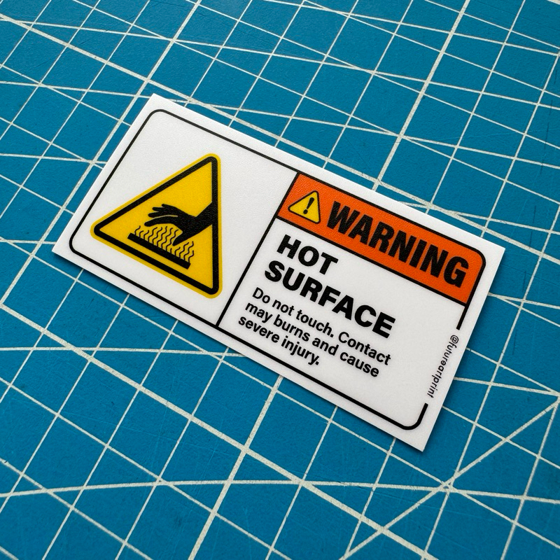 Hot Surface. Do Not Touch. Safety Sticker. Warning Caution Danger Sign ...