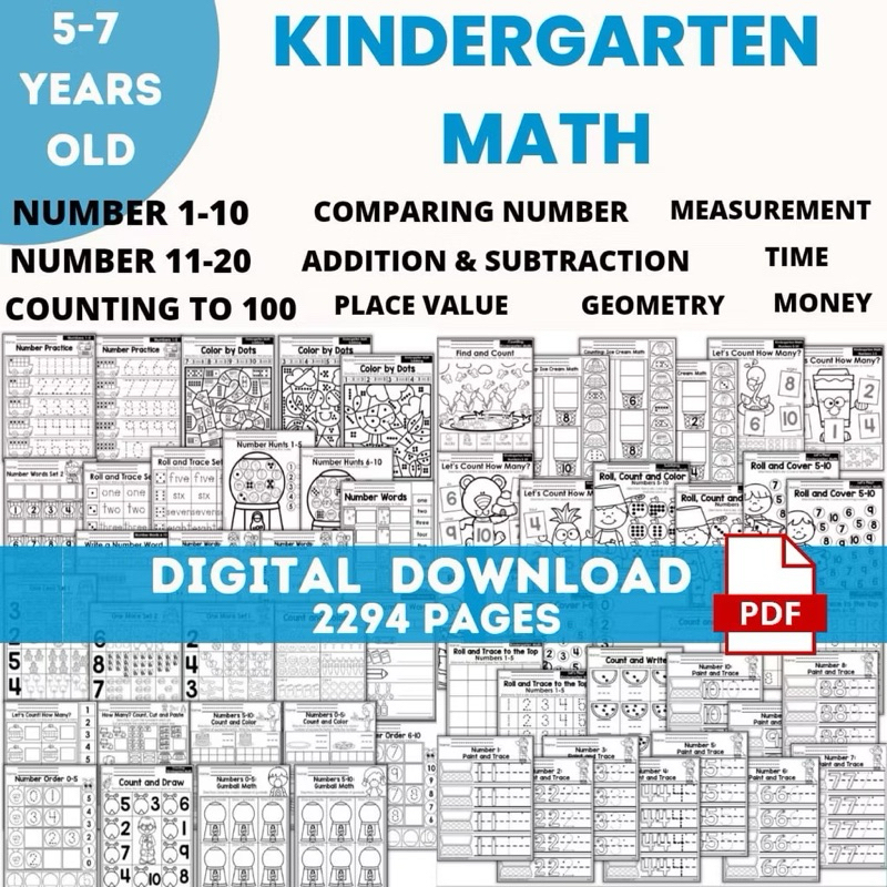 [432] Kindergarten Math Bundle I Matematik Tadika versi Inggeris ...
