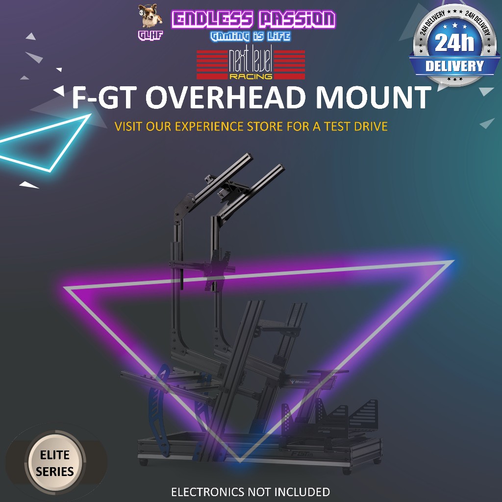 Next Level Racing F-GT Elite Direct Mount Overhead Monitor Add-On ...