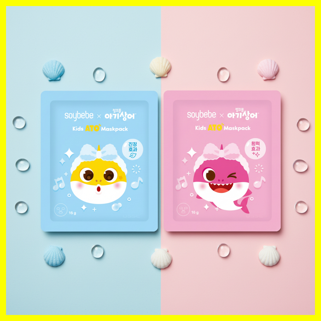 Soybebe X Pinkfong Baby Shark Kids Ato Soothing Mask Pack 16g, Gentle ...