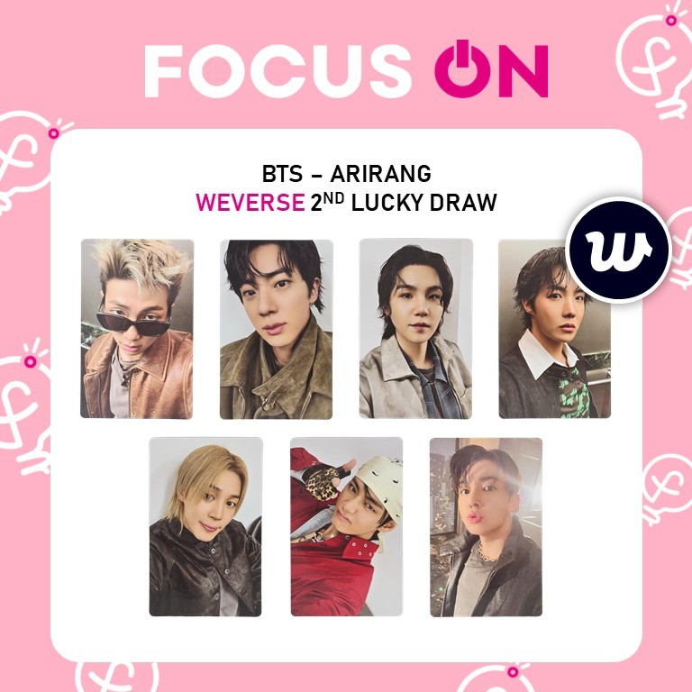 BTS 2ND LUCKYDRAW WEVERSE MUSICKOREA WITHMUU ARIRANG PHOTOCARD