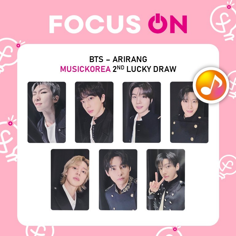 BTS 2ND LUCKYDRAW WEVERSE MUSICKOREA WITHMUU ARIRANG PHOTOCARD