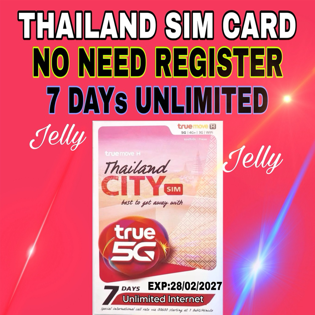 Thai SIM Card TRUEMOVE DTAC 7 Days UNLIMITED INTERNET | Shopee Malaysia