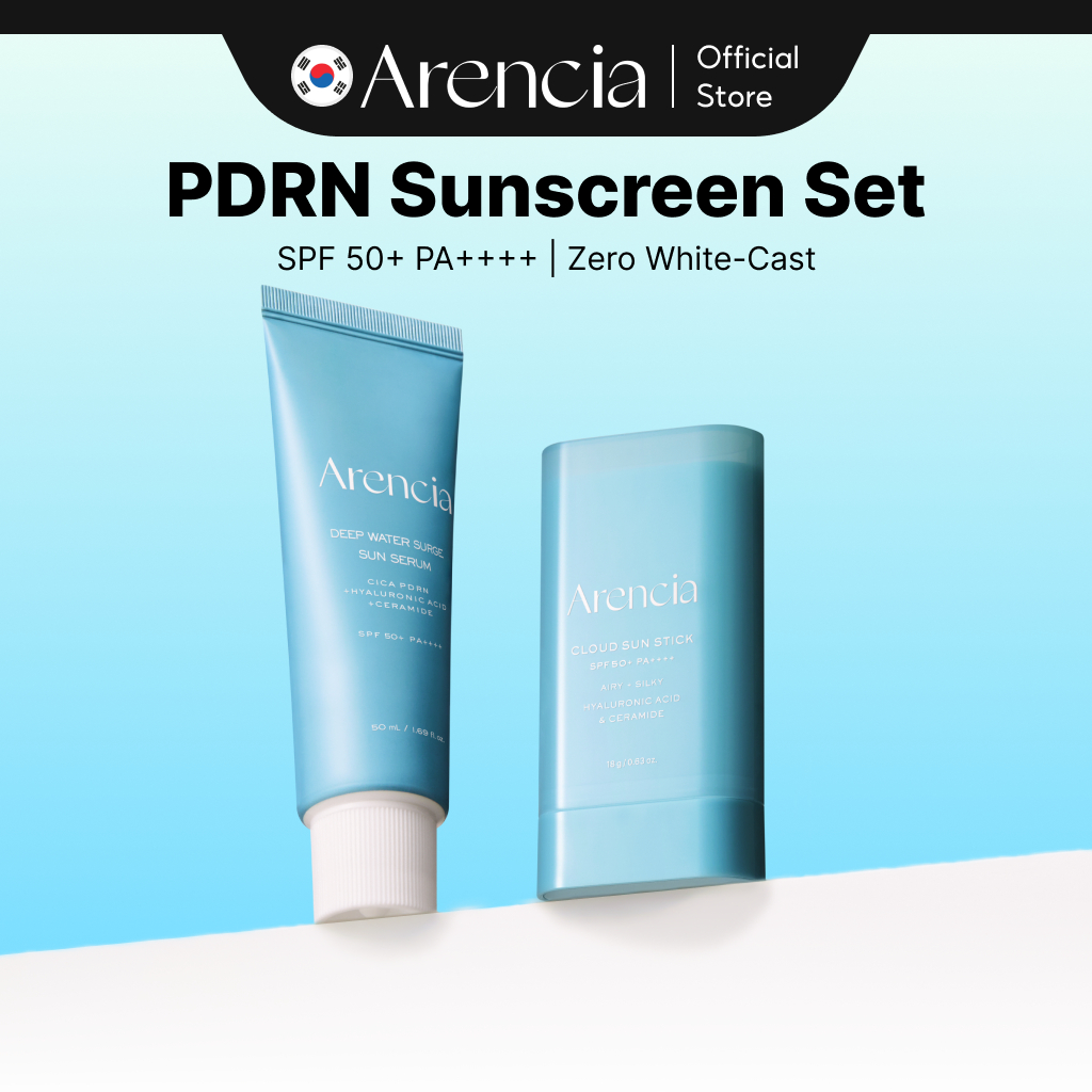 [Bundle of 2][Arencia] Deep Water Surge Sun Serum 50ml + Sun Stick 18g ...