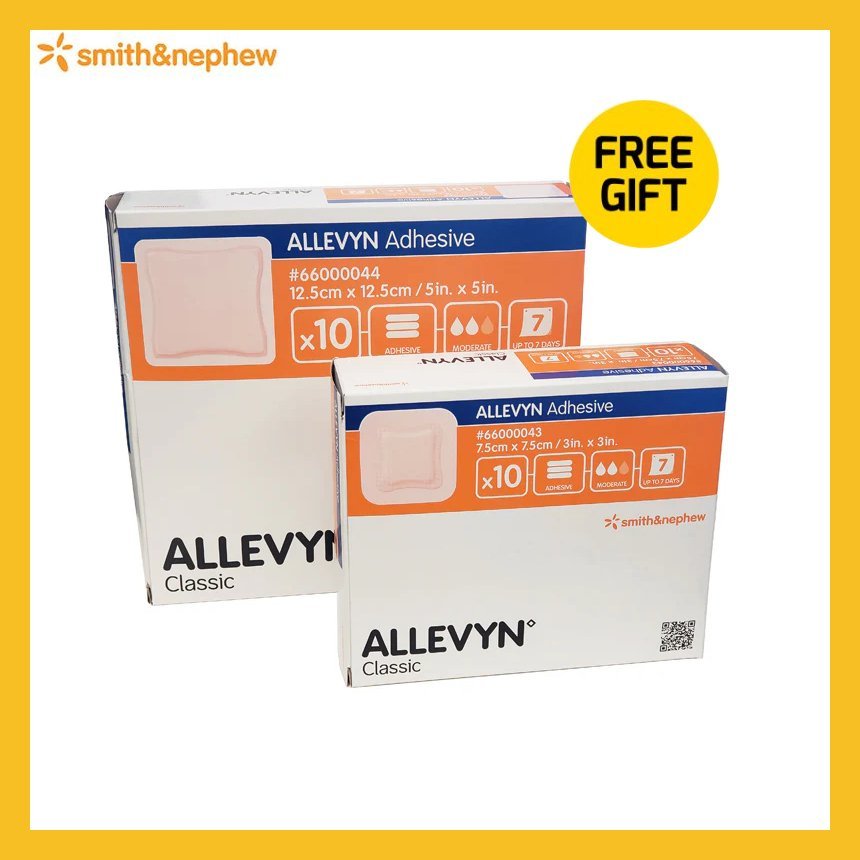 Smith & Nephew Allevyn Adhesive Foam Dressing All Size (7.5- 17.5cm ...