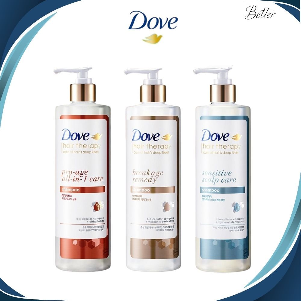 Dove Hair Therapy Shampoo 380ml (3 Types) | Shopee Malaysia
