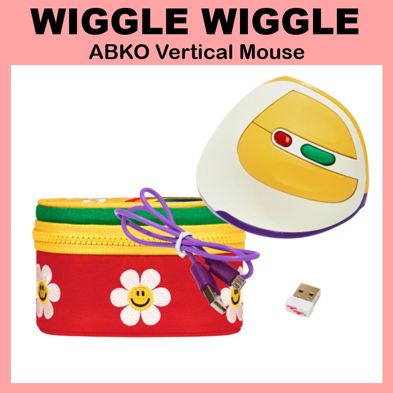 [WIGGLE WIGGLE] ABKO X Wiggle Wiggle Vertical Mouse Wireless | Shopee ...