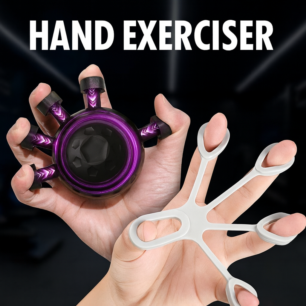 Hand Grip Strengthener Set – Power Ball & Silicone Finger Extensor for ...