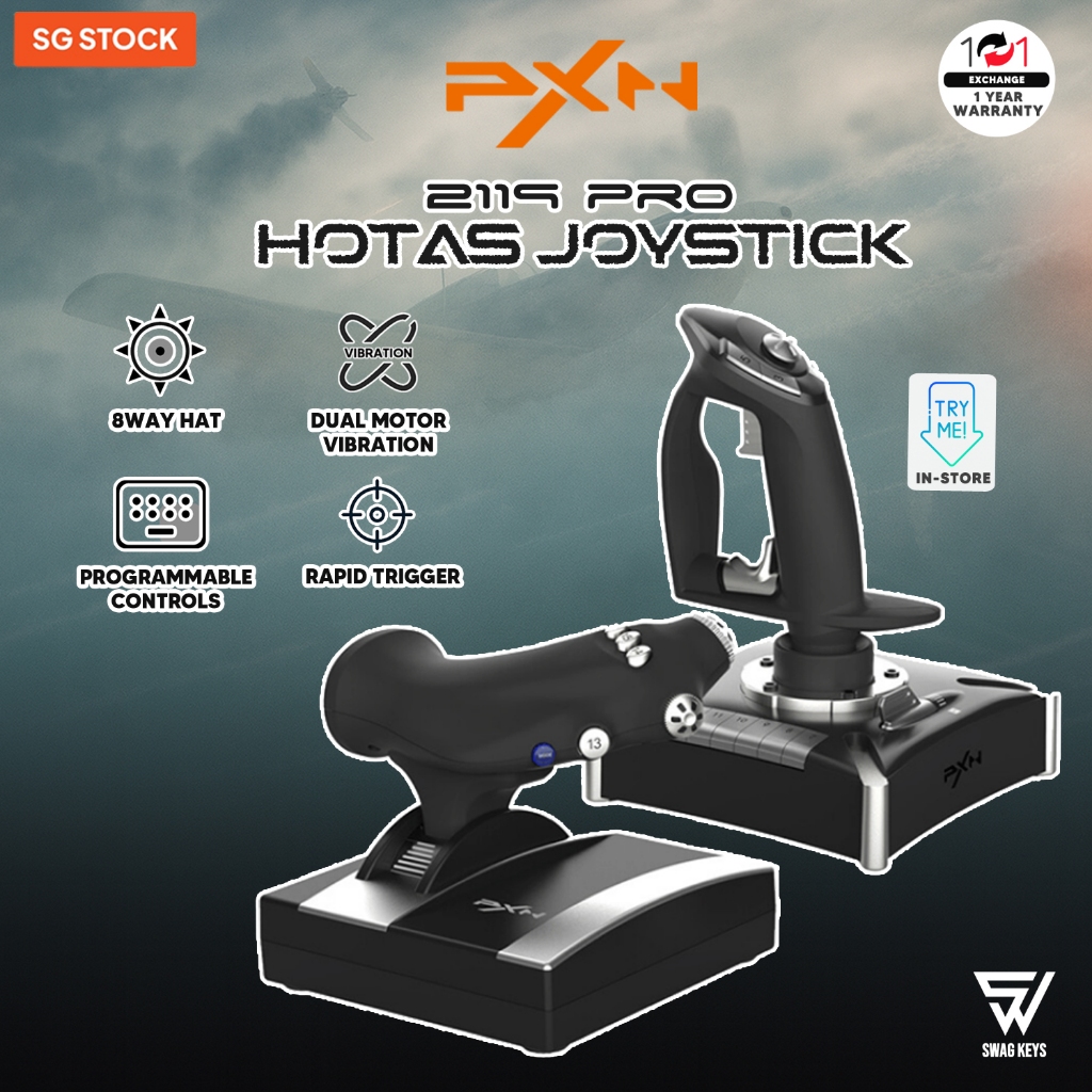 【SG】 PXN 2119 PRO HOTAS Joystick Flight Simulator Controller PC PS Xbox ...