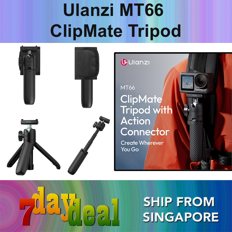Ulanzi MT66 ClipMate Tripod with Action Connector (S041) - 3 in 1 Mini ...