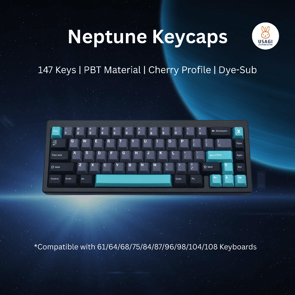 Neptune Keycaps | Cherry Profile | PBT Dye-Sub | Royal Kludge Tecware ...