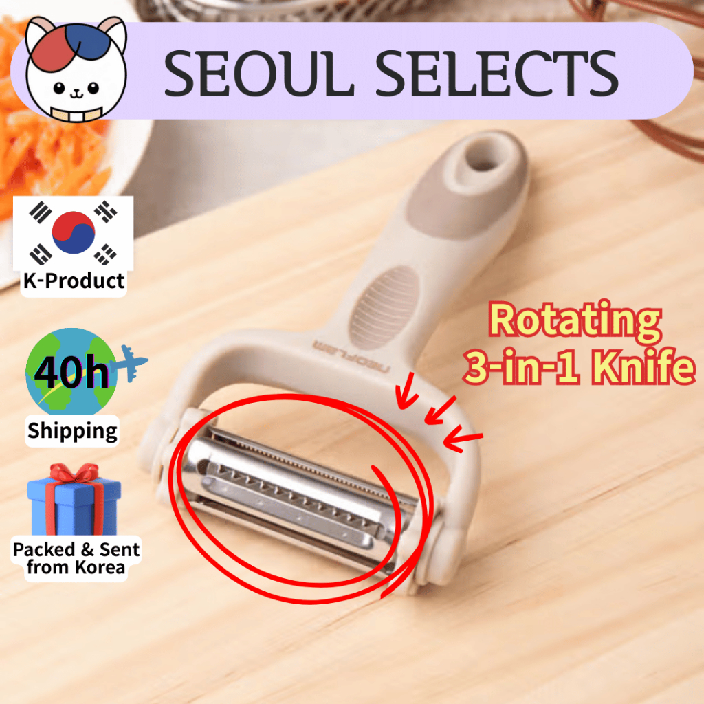 [NEOFLAM] Rotating 3-in-1 Vegetable Knife | Multi-Function Kitchen Tool ...