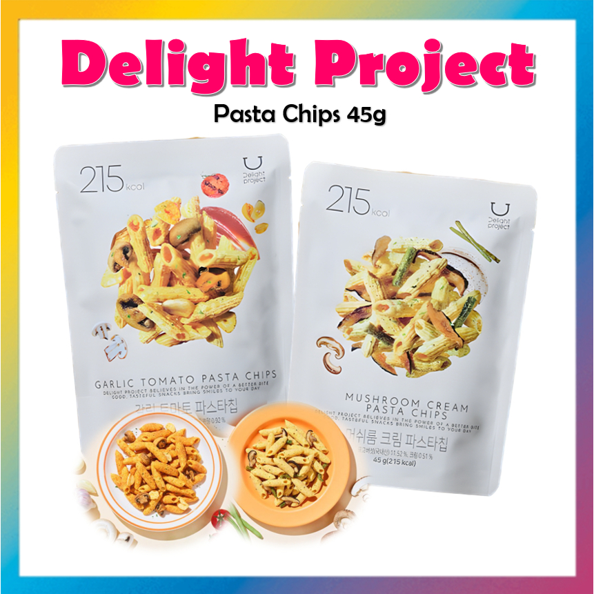 [Delight Project] Pasta Chips 45g (Garlic Tomato / Mushroom Cream) zero ...